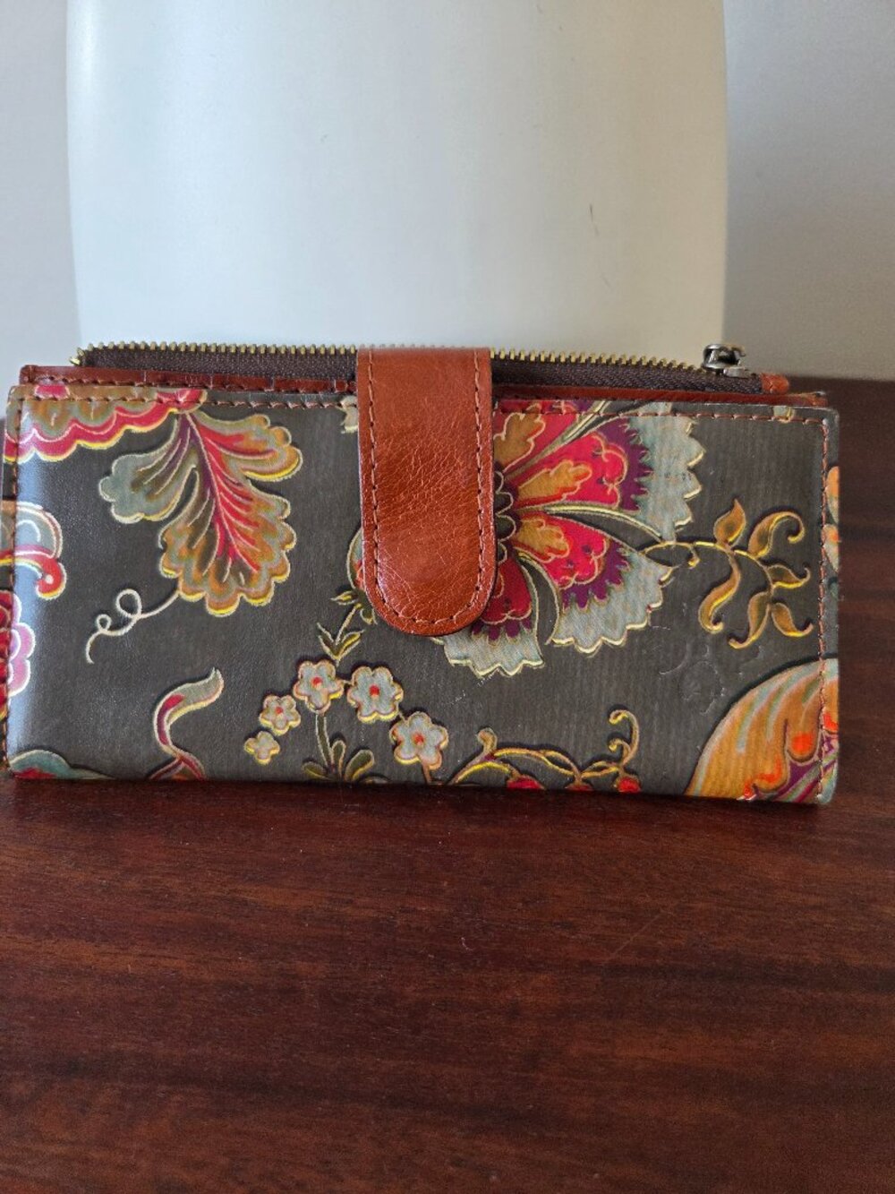 Patricia Nash Nazari floral classic leather wallet